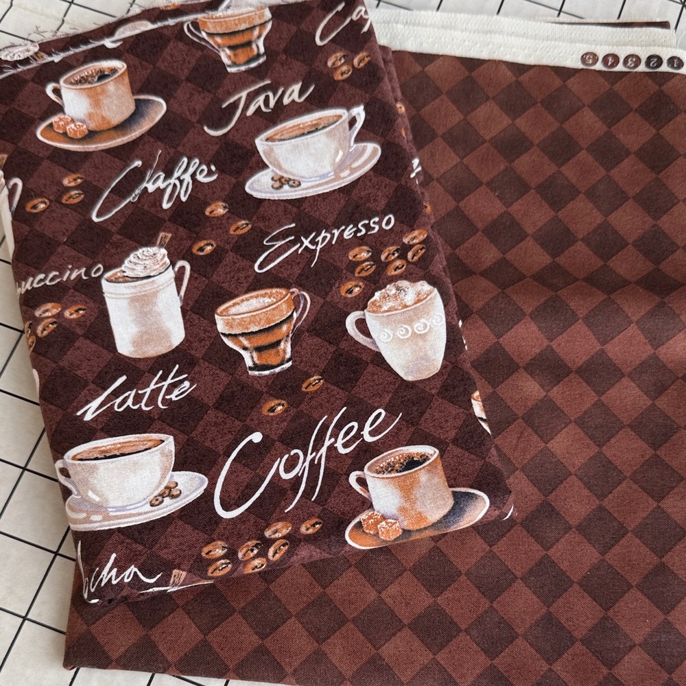 Coffee Quilting Cotton Fabric Bundle – 2 Yards, Brother Sister Design Studio